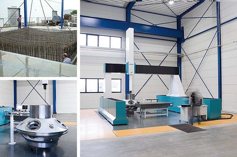 <b>2009</b>&nbsp;&nbsp;&nbsp;In einem abgegrenzten Raum und auf einem speziellen, erschütterungsfreien Fundament, wird die neue 3D-Koordinaten-Messmaschine zur Qualitätssicherung installiert.